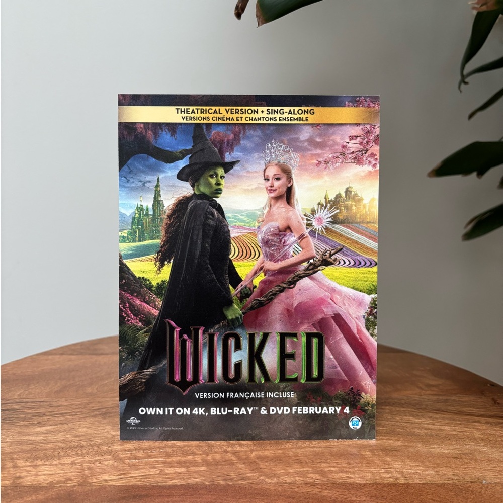 Wicked Theatrical Version Blu-ray/DVD 4K mini Movie Cover